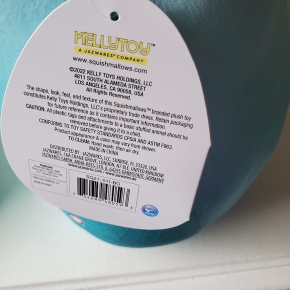 Jakarria The Boba 12” Squishmallows TEAL - Picture 4 of 6